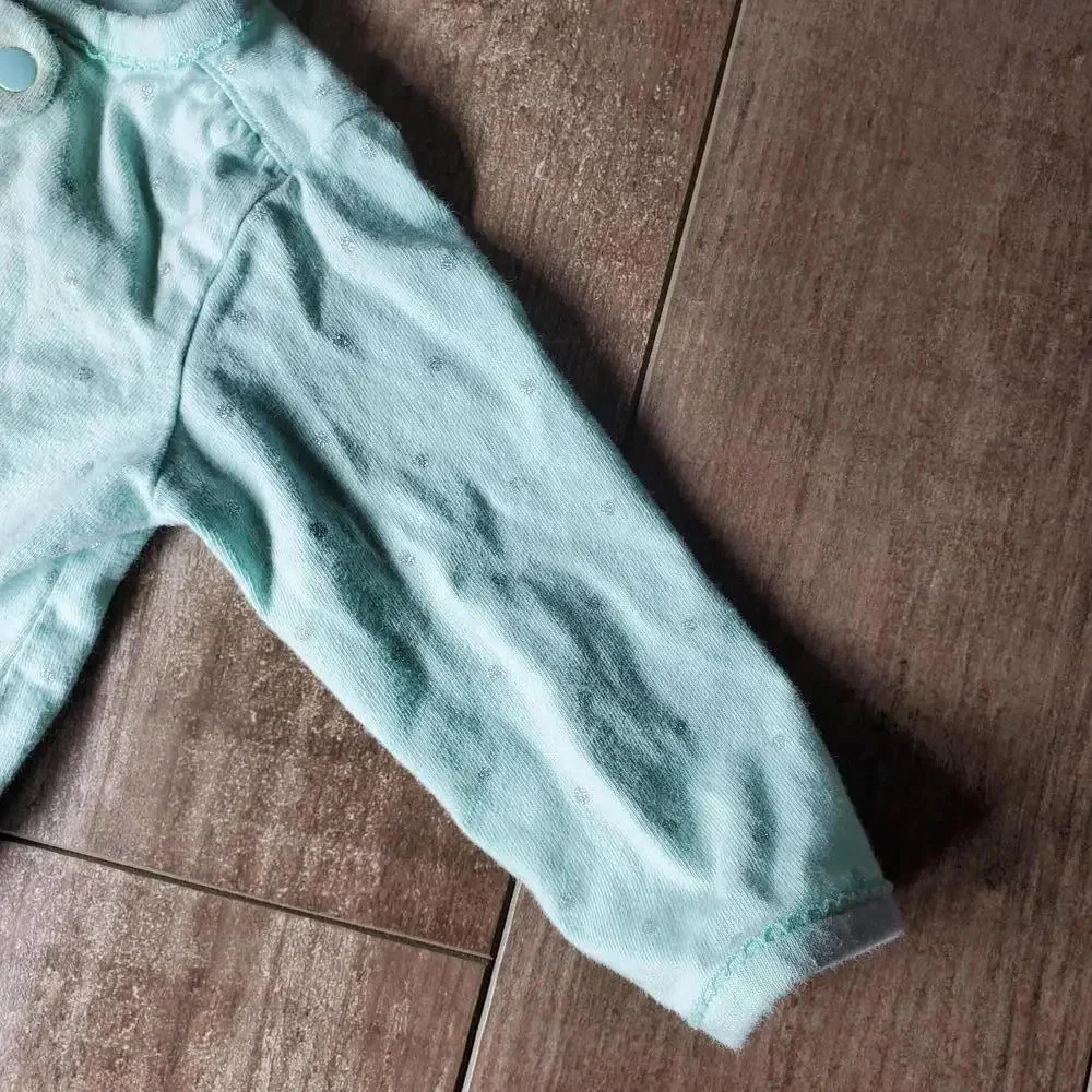 Just One You by Carter's Baby Girls Bodysuit Sleeper PJs Size 3M Mint Green